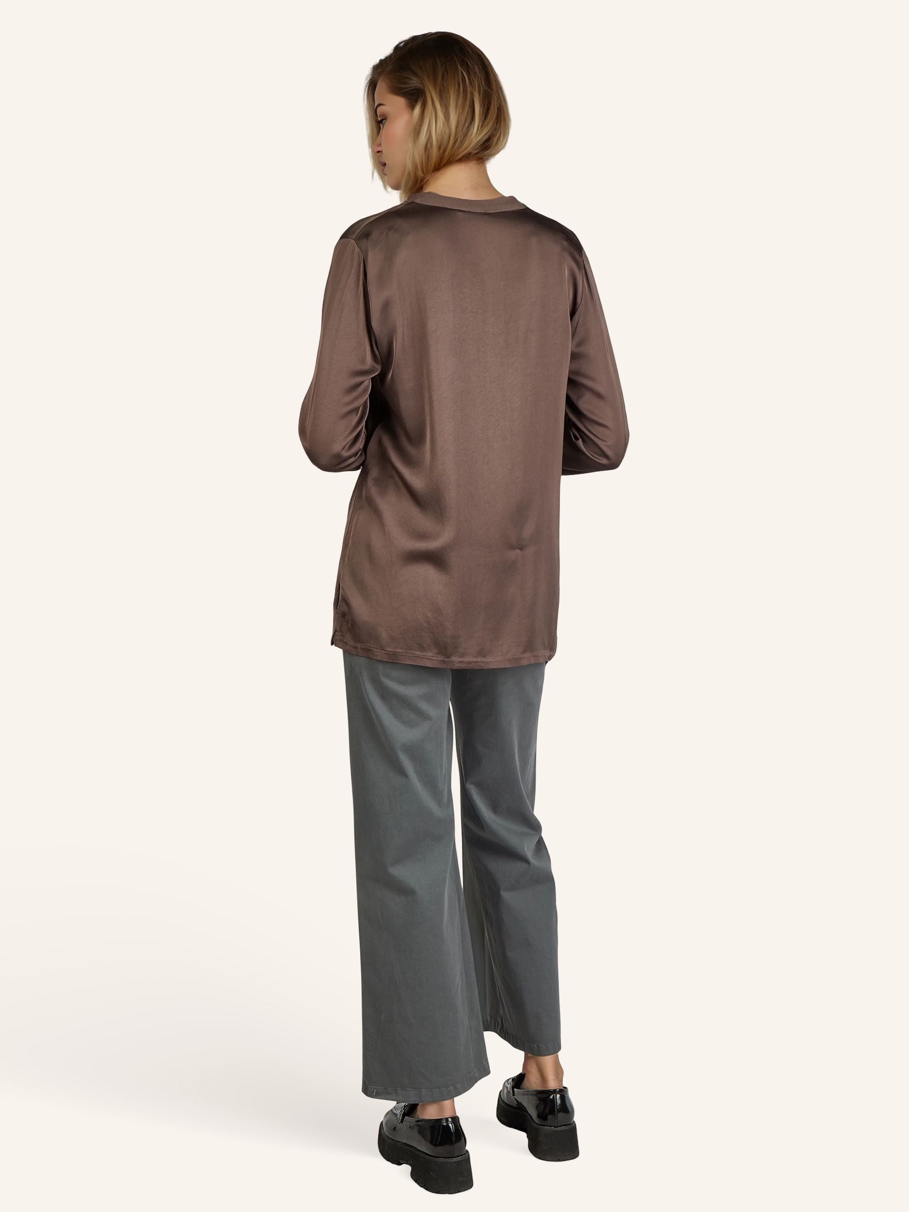 Bluse in Satin-Optik
