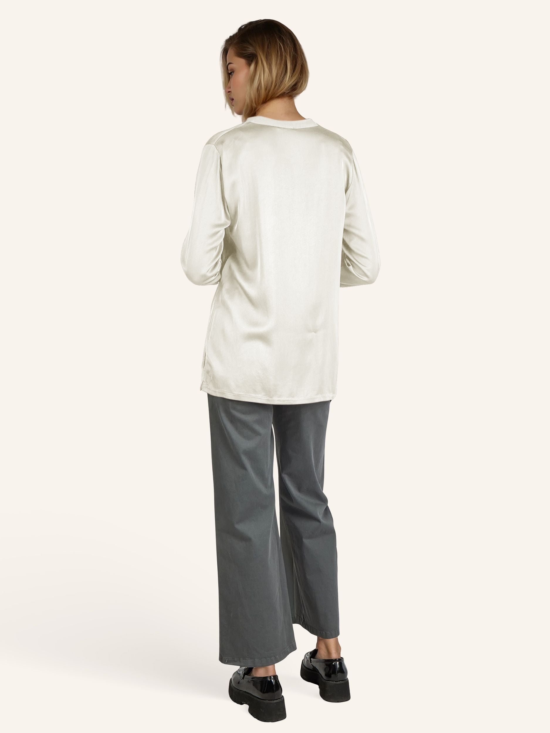 Bluse in Satin-Optik