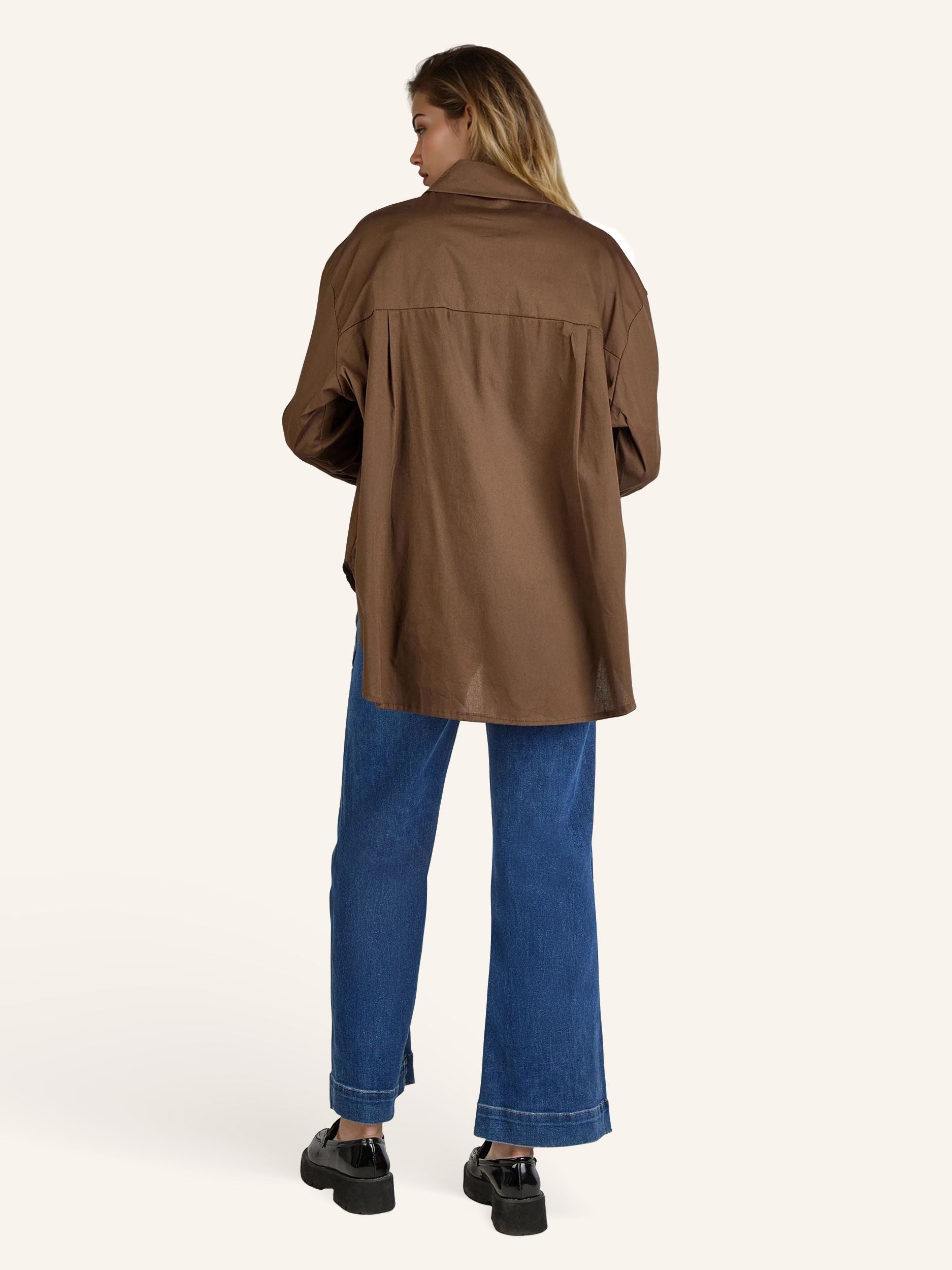 Hemdbluse mit Strassschrift