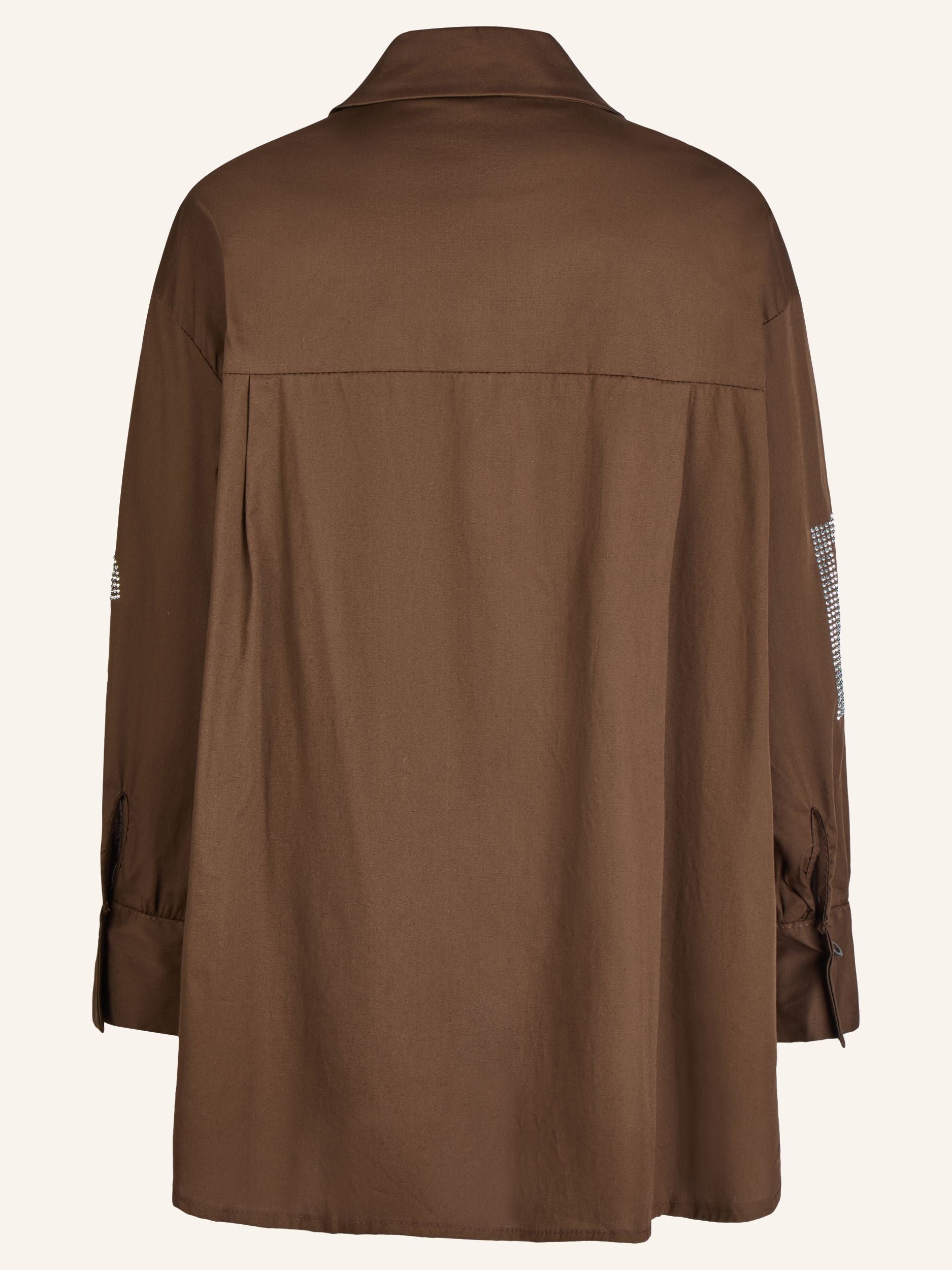 Hemdbluse mit Strassschrift
