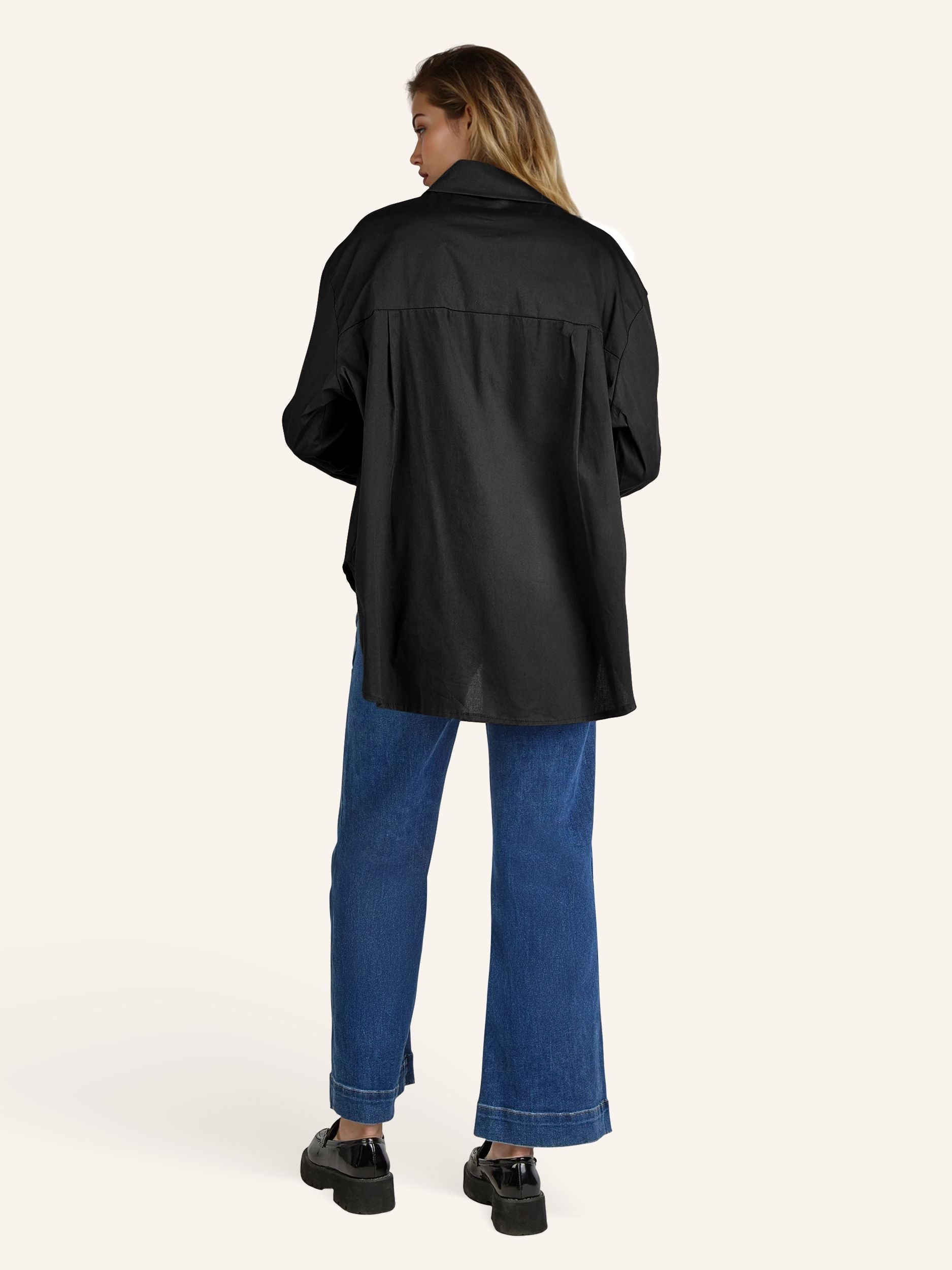 Hemdbluse mit Strassschrift