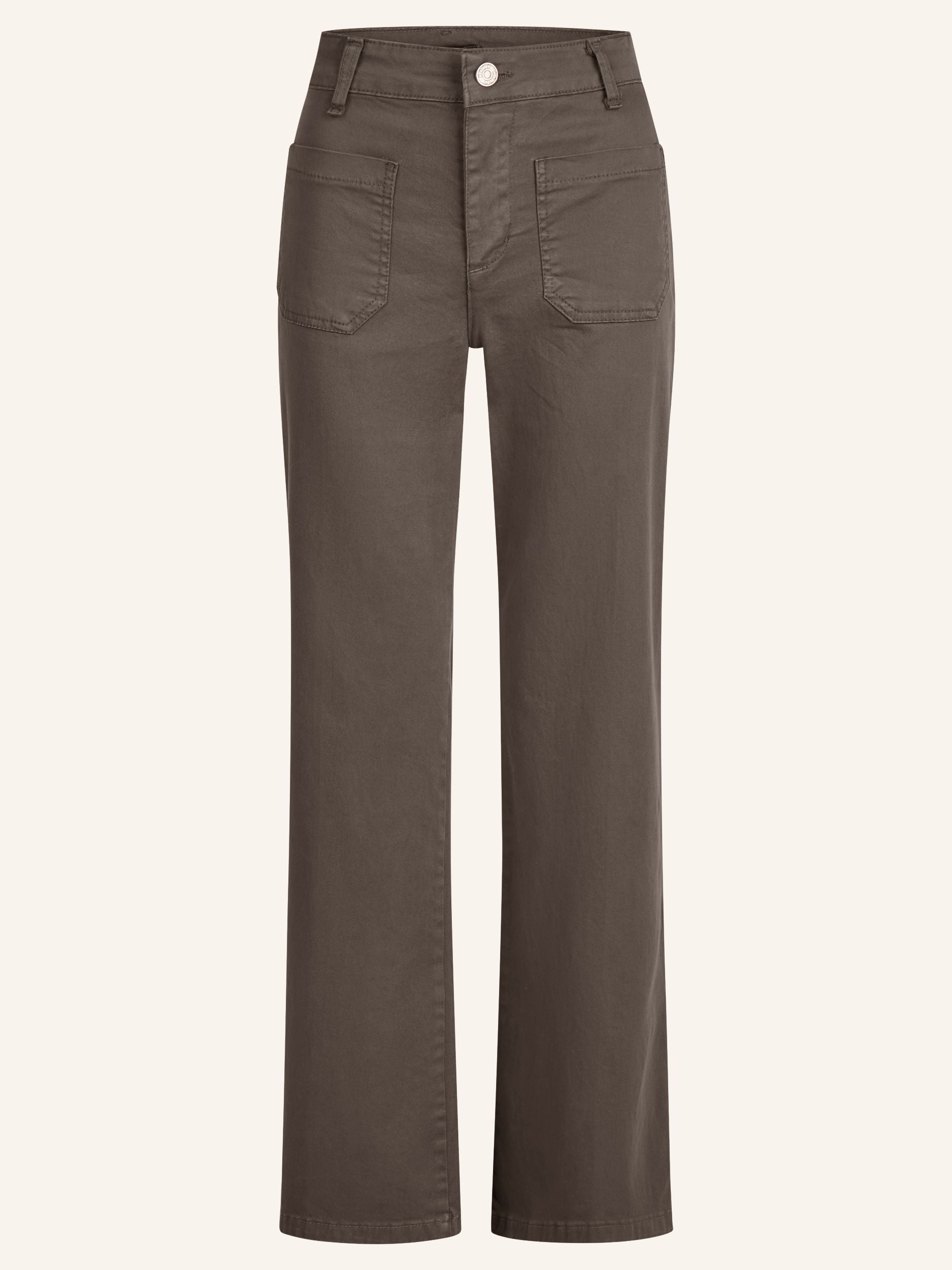 Wide-Leg-Hose aus Baumwoll-Stretch