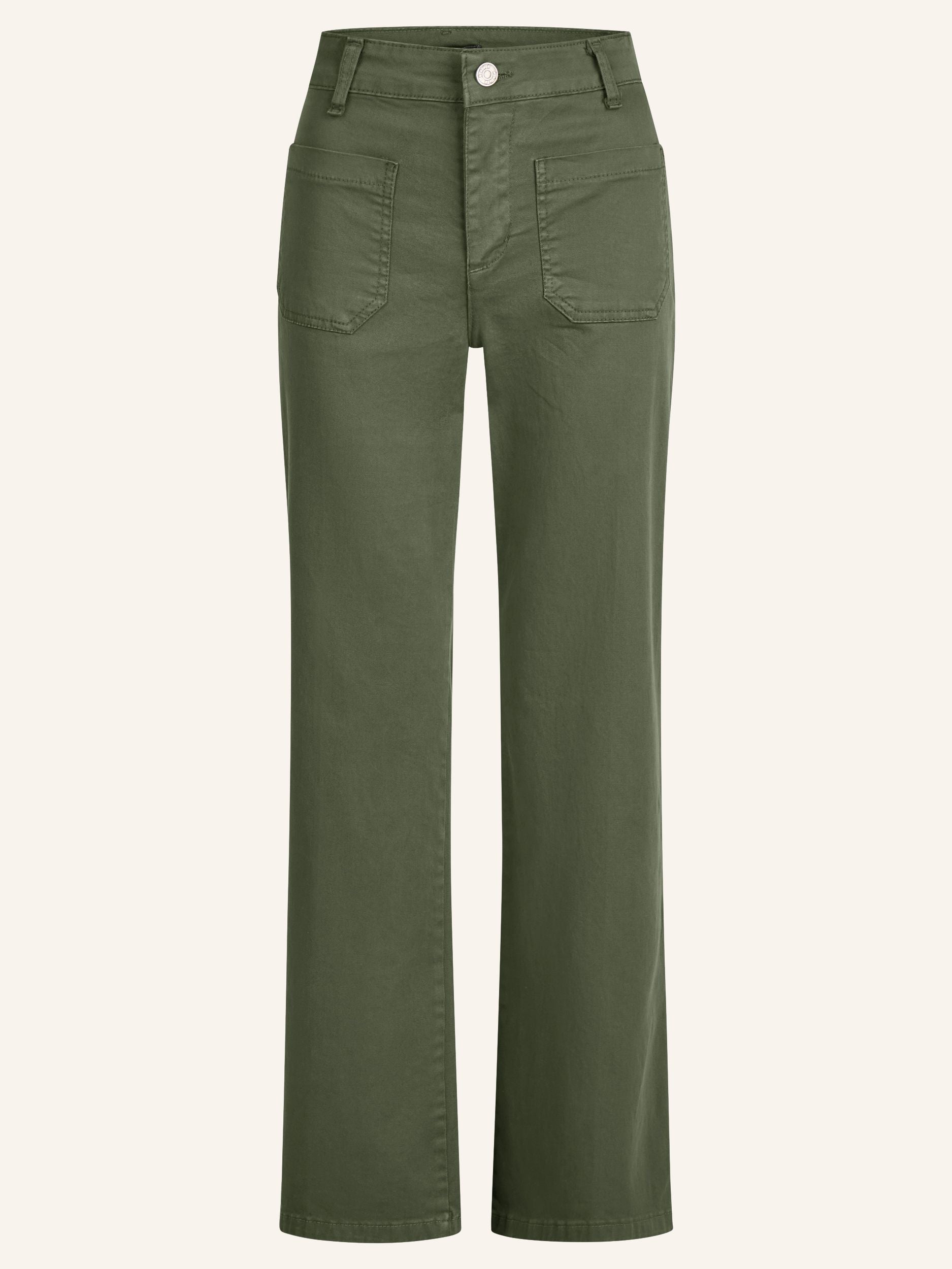 Wide-Leg-Hose aus Baumwoll-Stretch