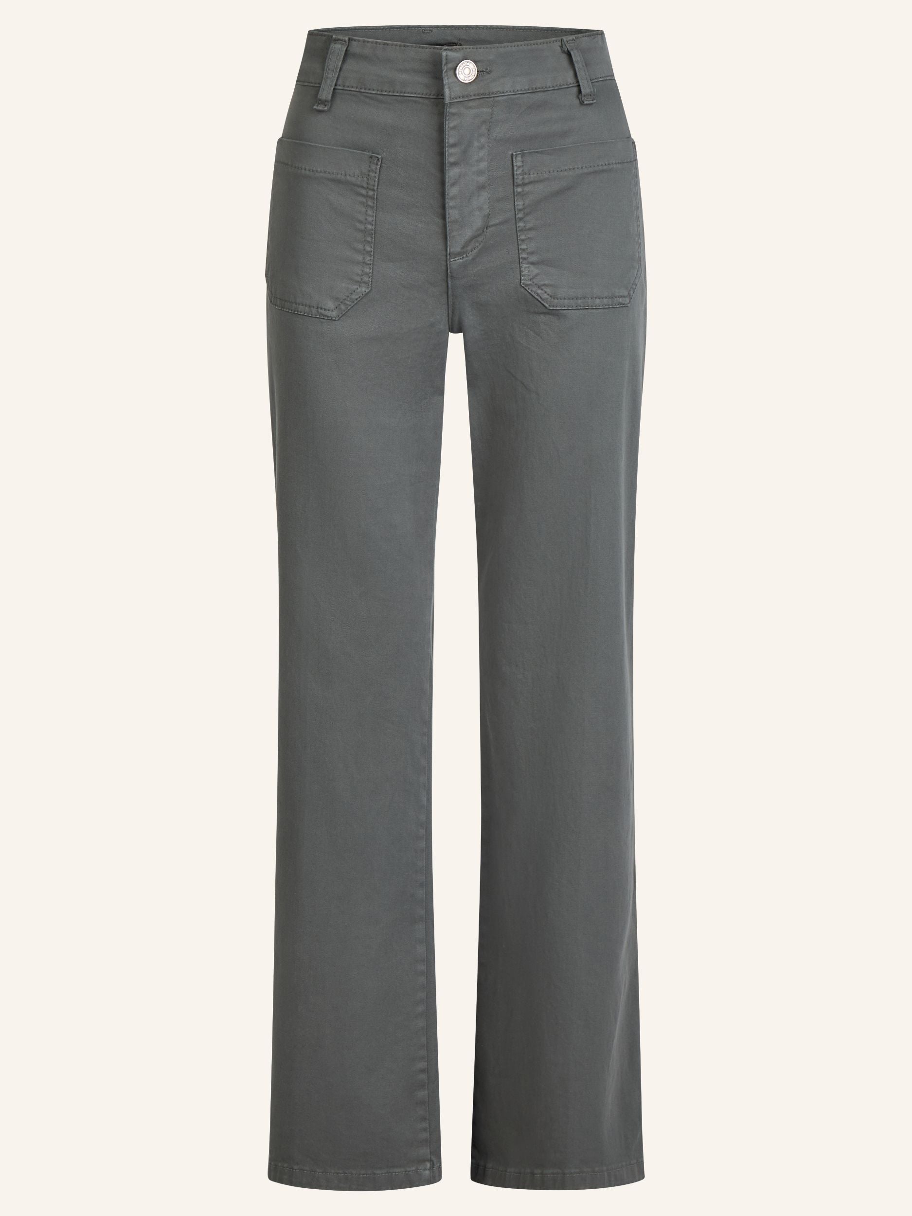 Wide-Leg-Hose aus Baumwoll-Stretch