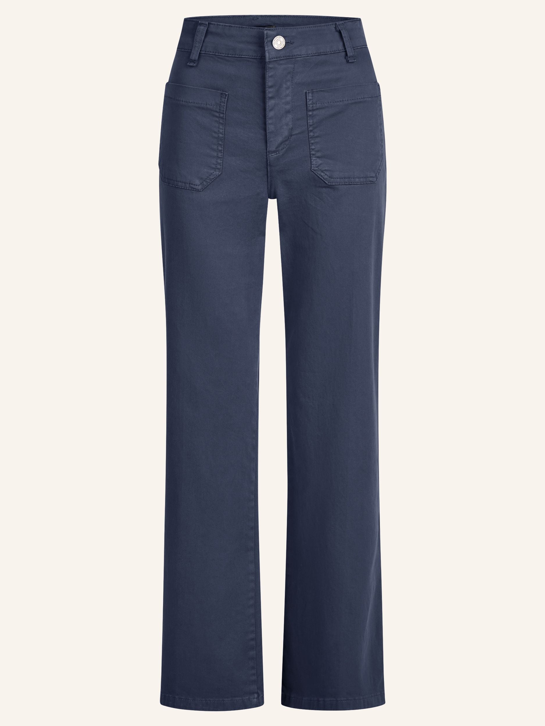 Wide-Leg-Hose aus Baumwoll-Stretch