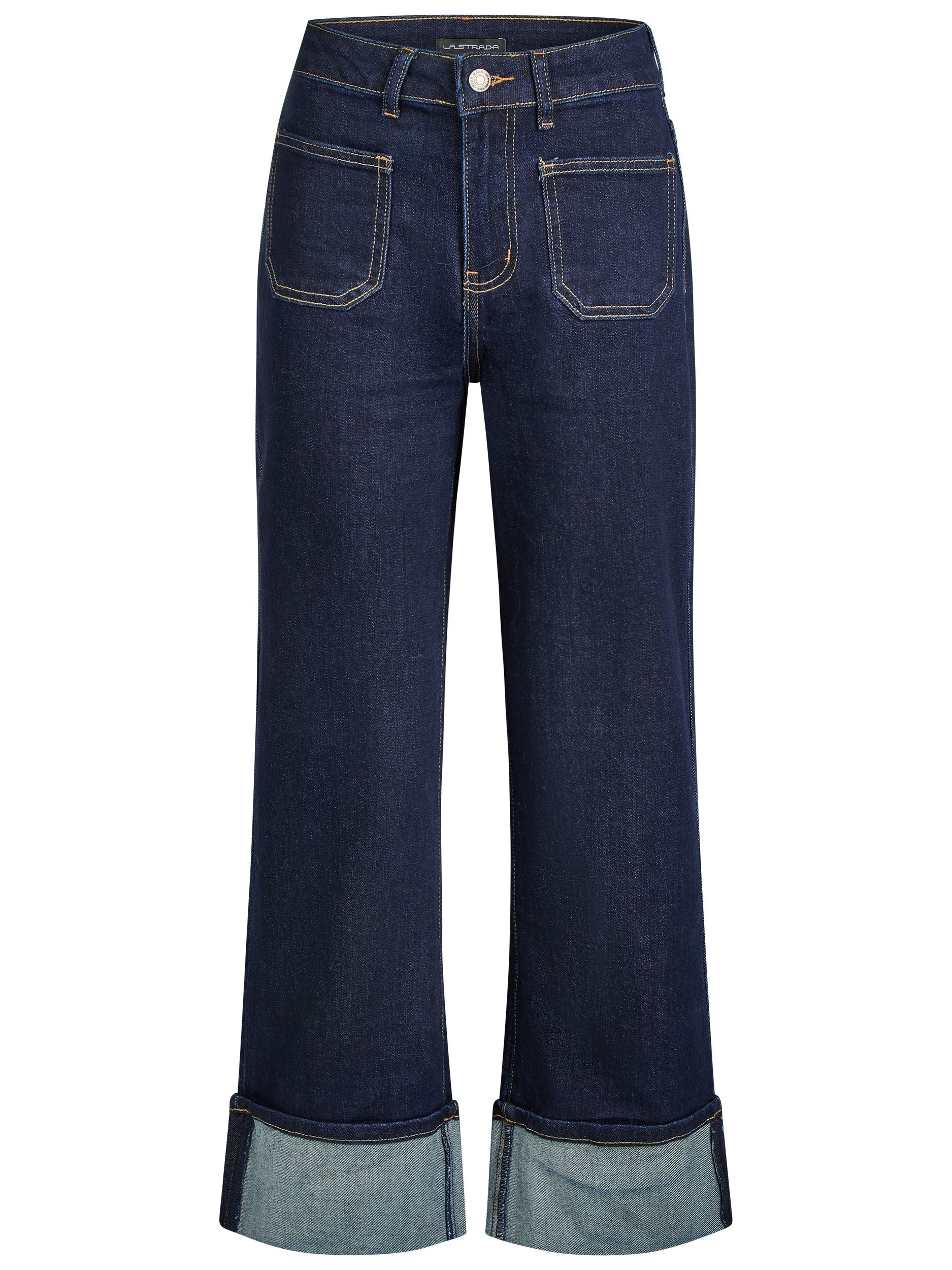 Jeanshose mit weitem Umschlag