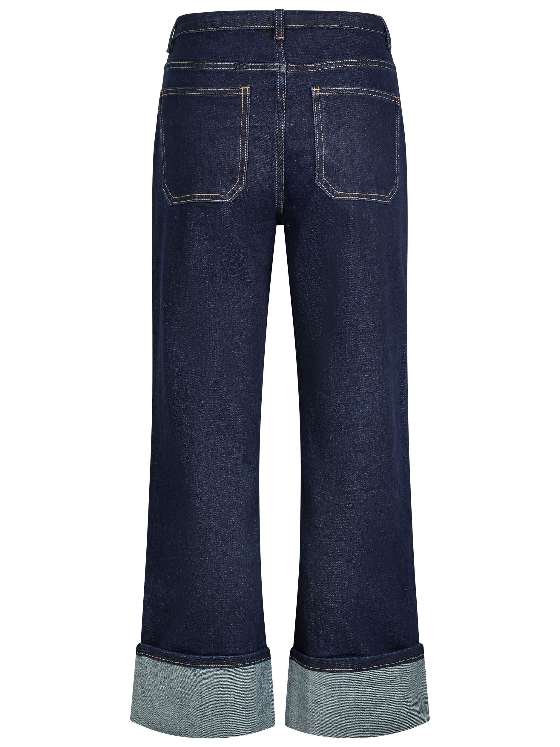 Jeanshose mit weitem Umschlag