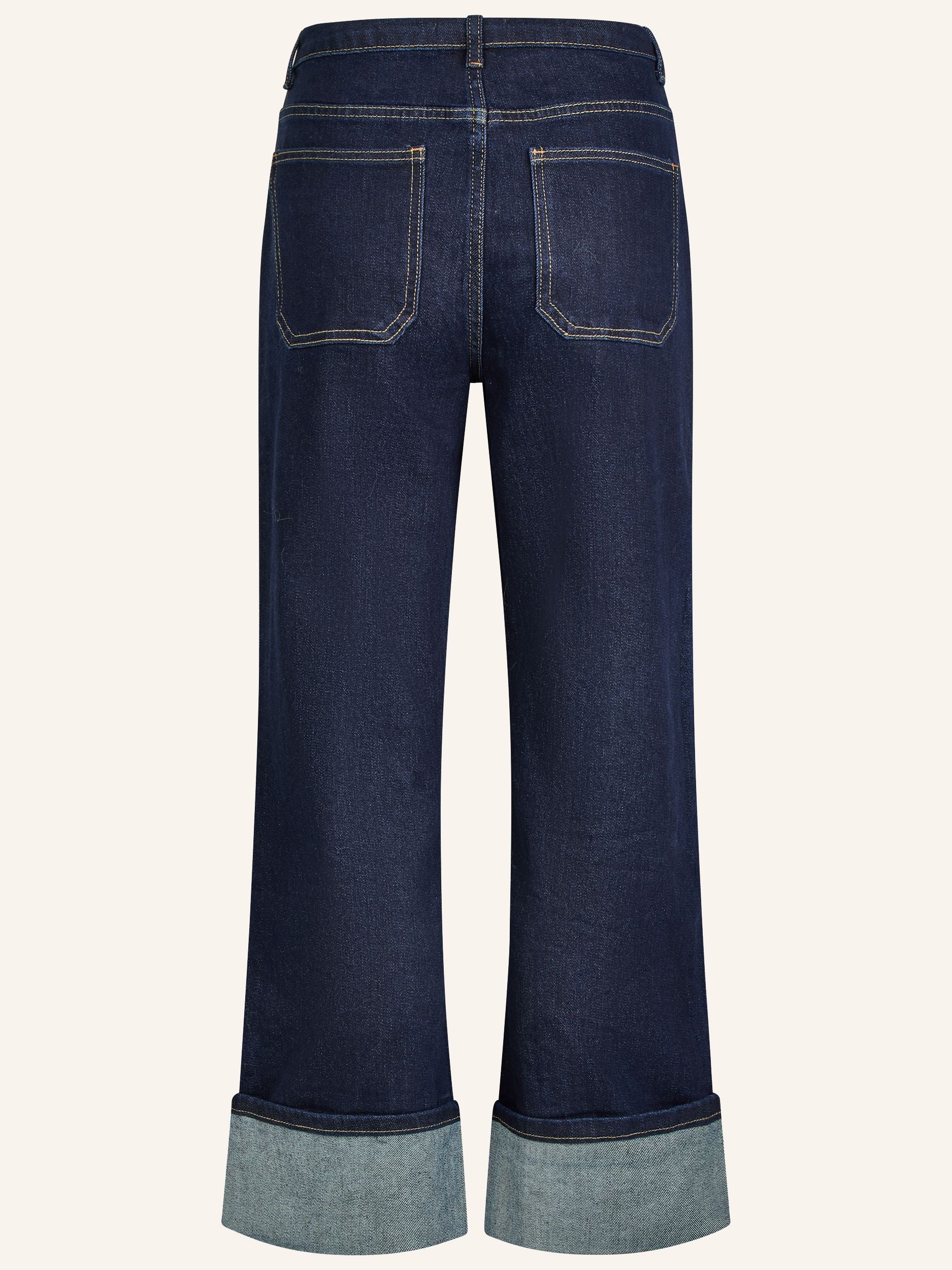 Jeanshose mit weitem Umschlag