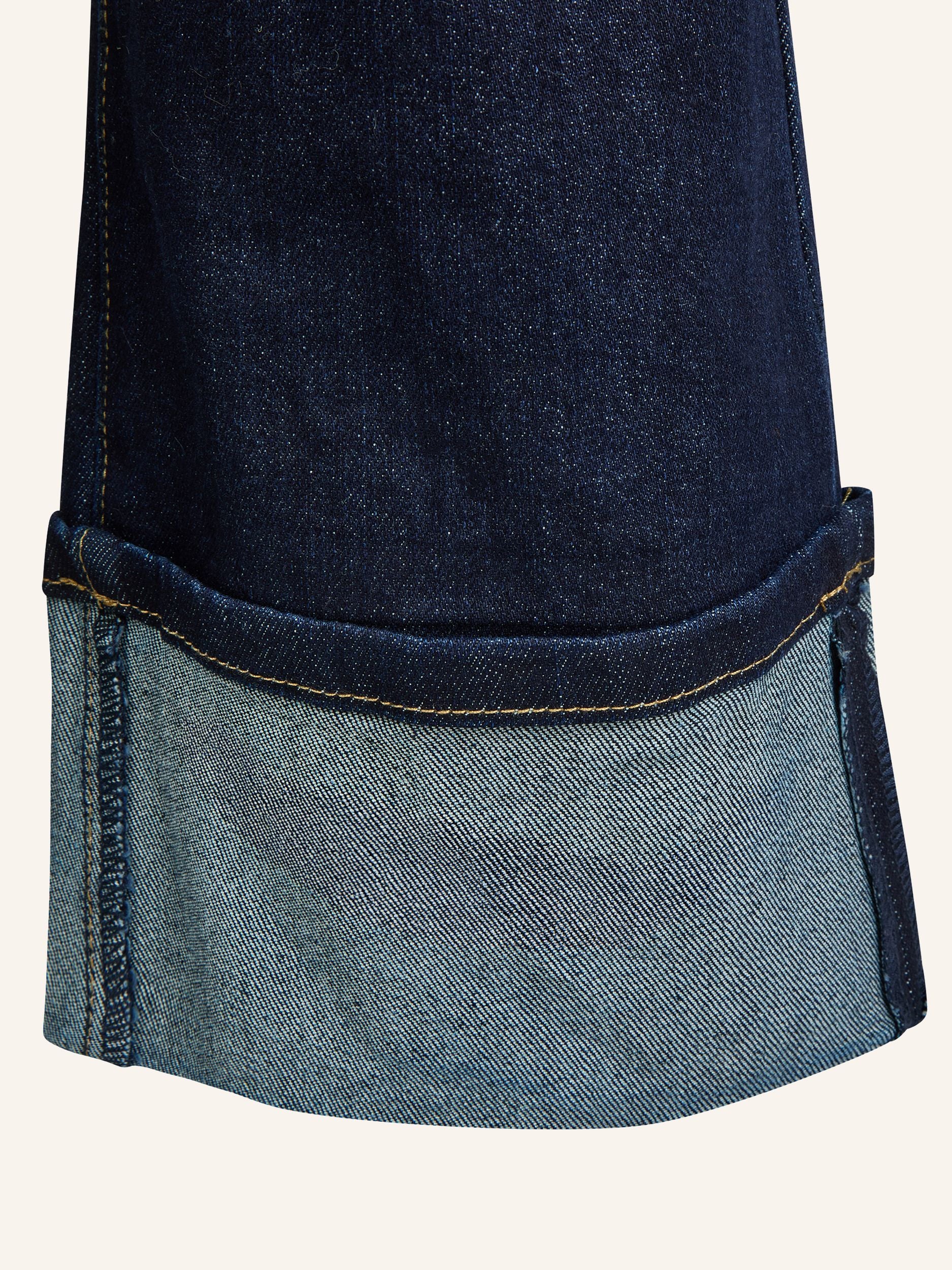 Jeanshose mit weitem Umschlag