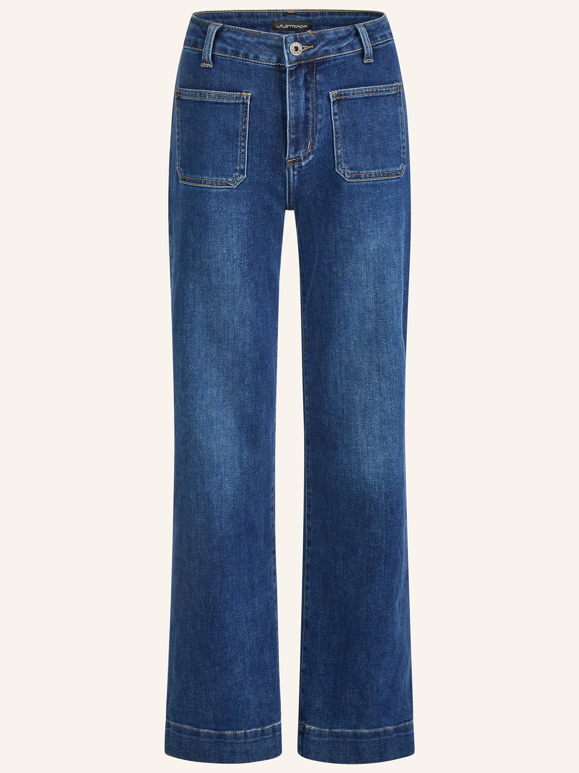 Jeanshose mit weitem Bein