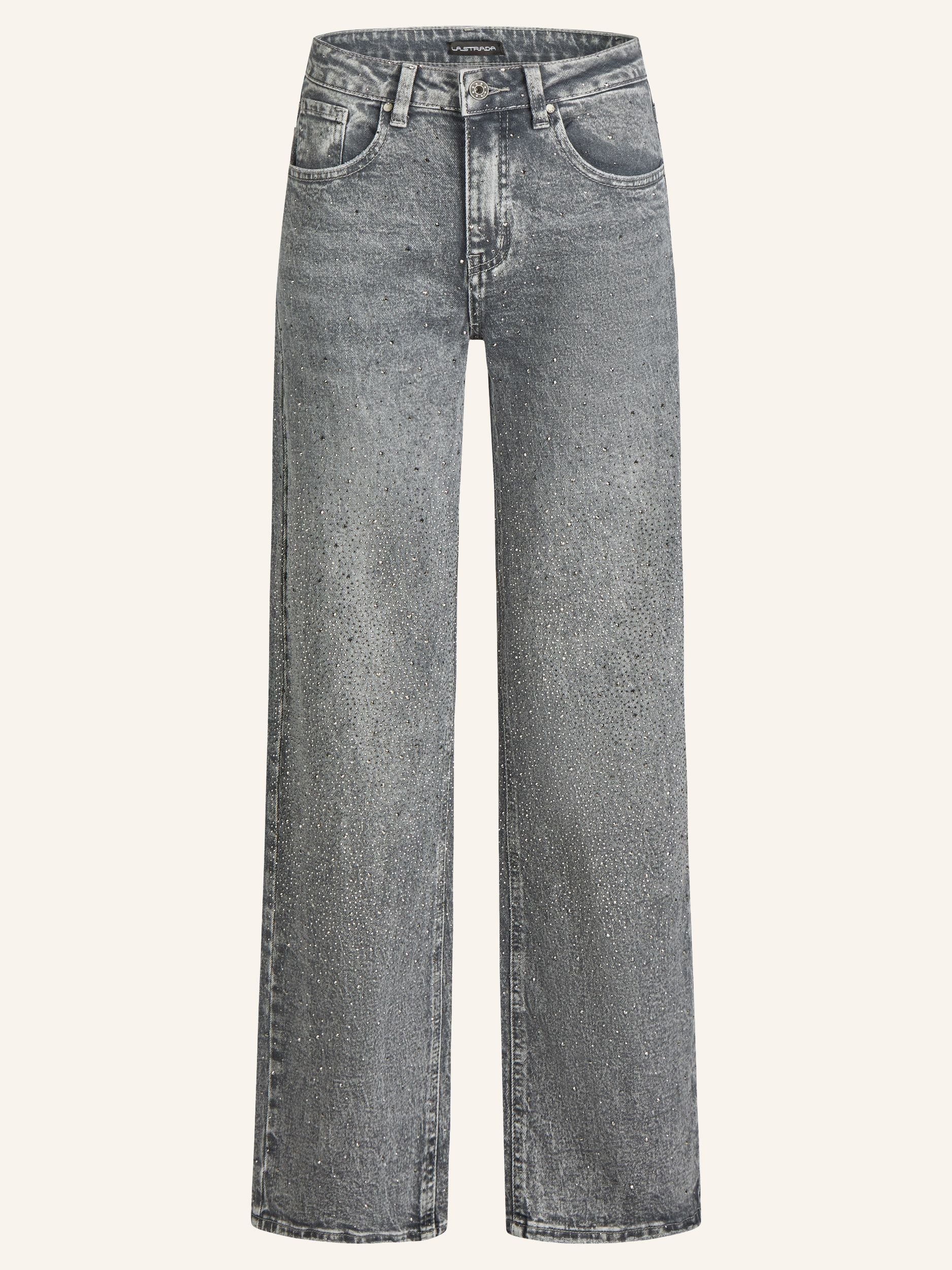 Jeanshose mit weitem Bein