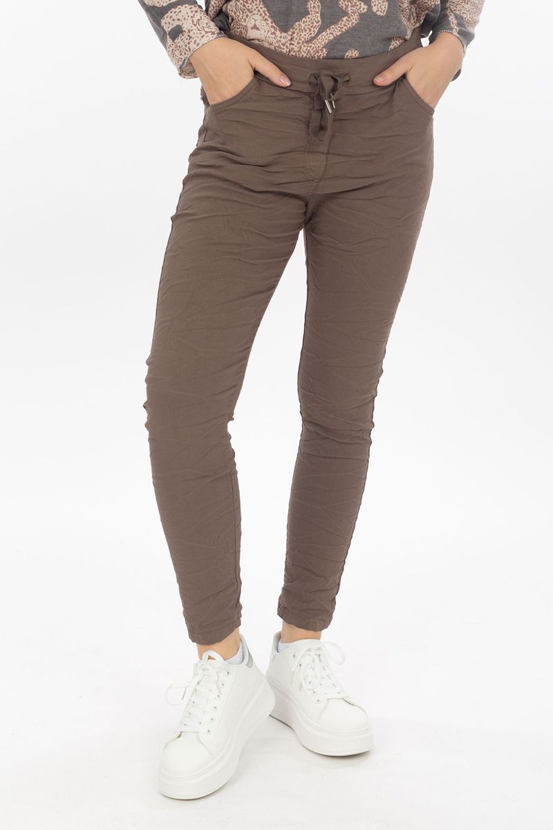 Freizeithose im Crinkle-Look