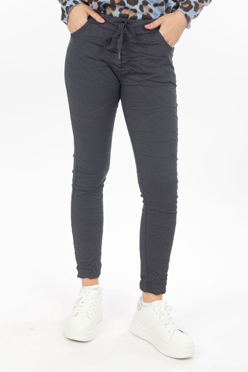 Freizeithose im Crinkle-Look