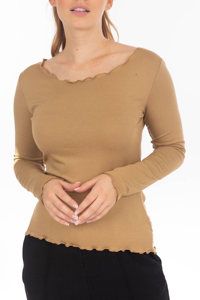 Longsleeve mit Wellensaum