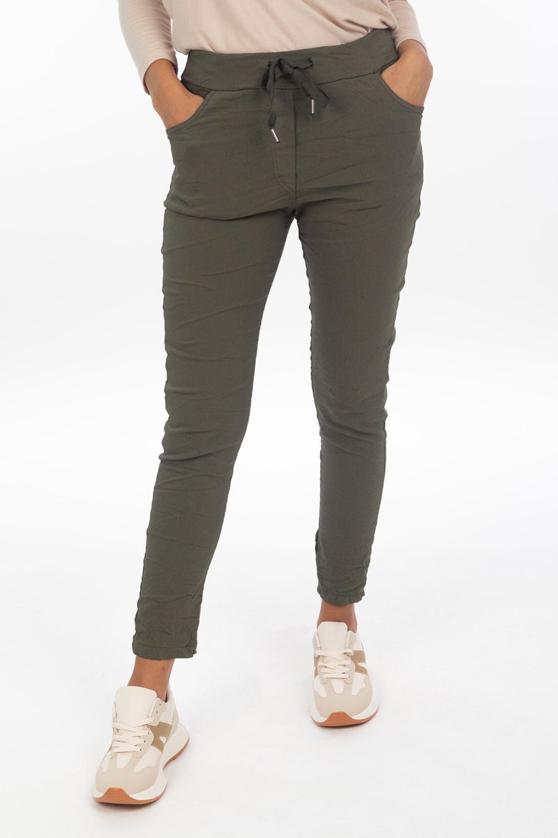 Freizeithose im Crinkle-Look