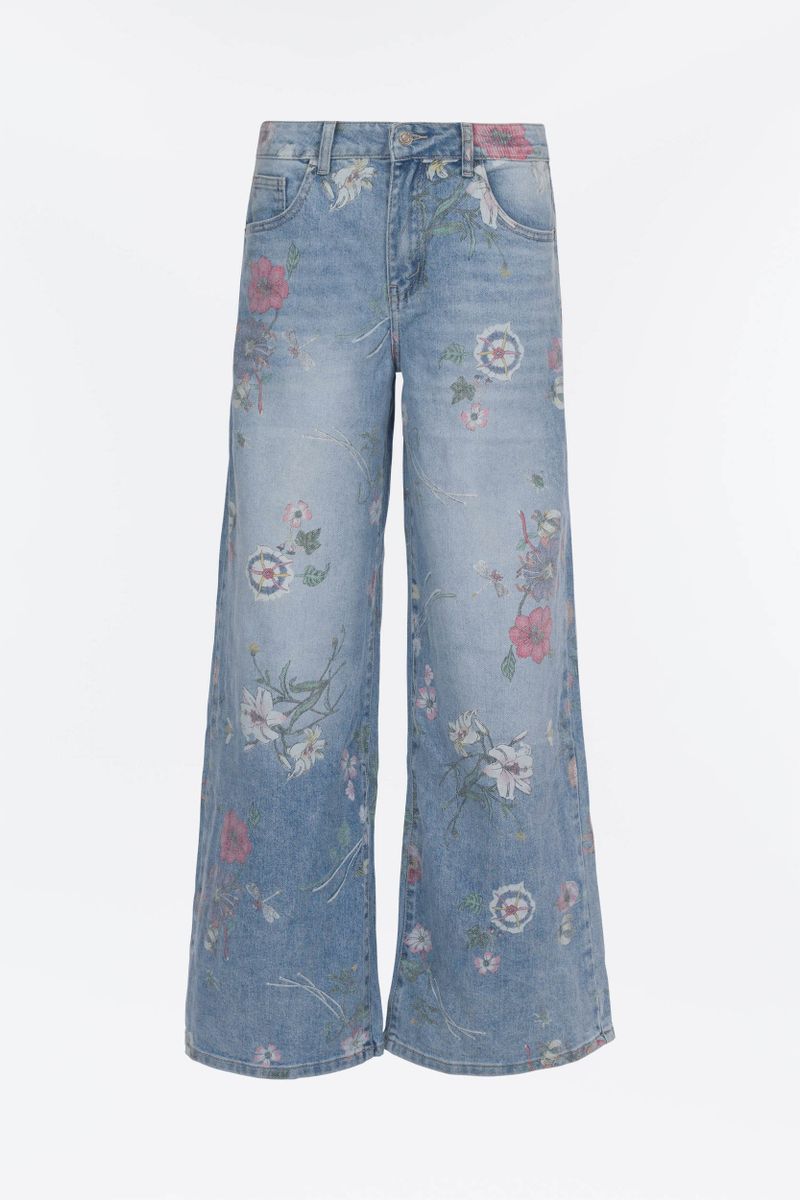 Jeans mit Blumenmuster