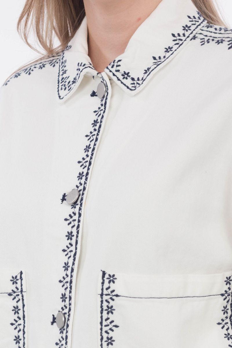 Veste froide avec Broderie ornementale
