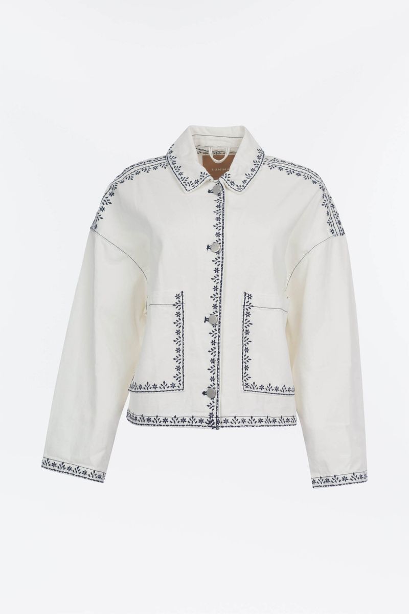 Veste froide avec Broderie ornementale