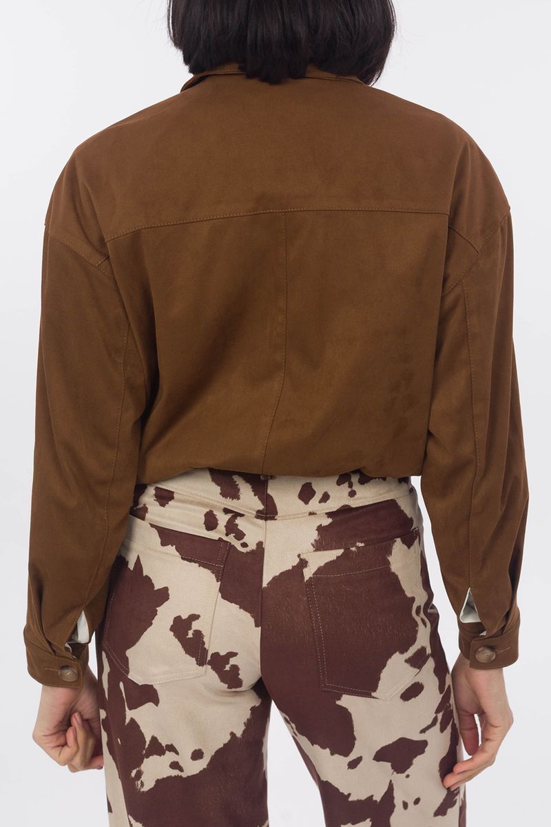 Blouson in velluto in pelle