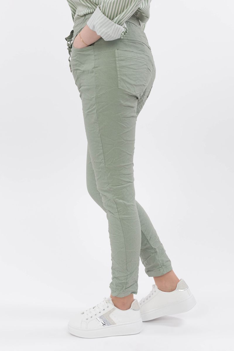 Freizeithose im Crinkle-Look