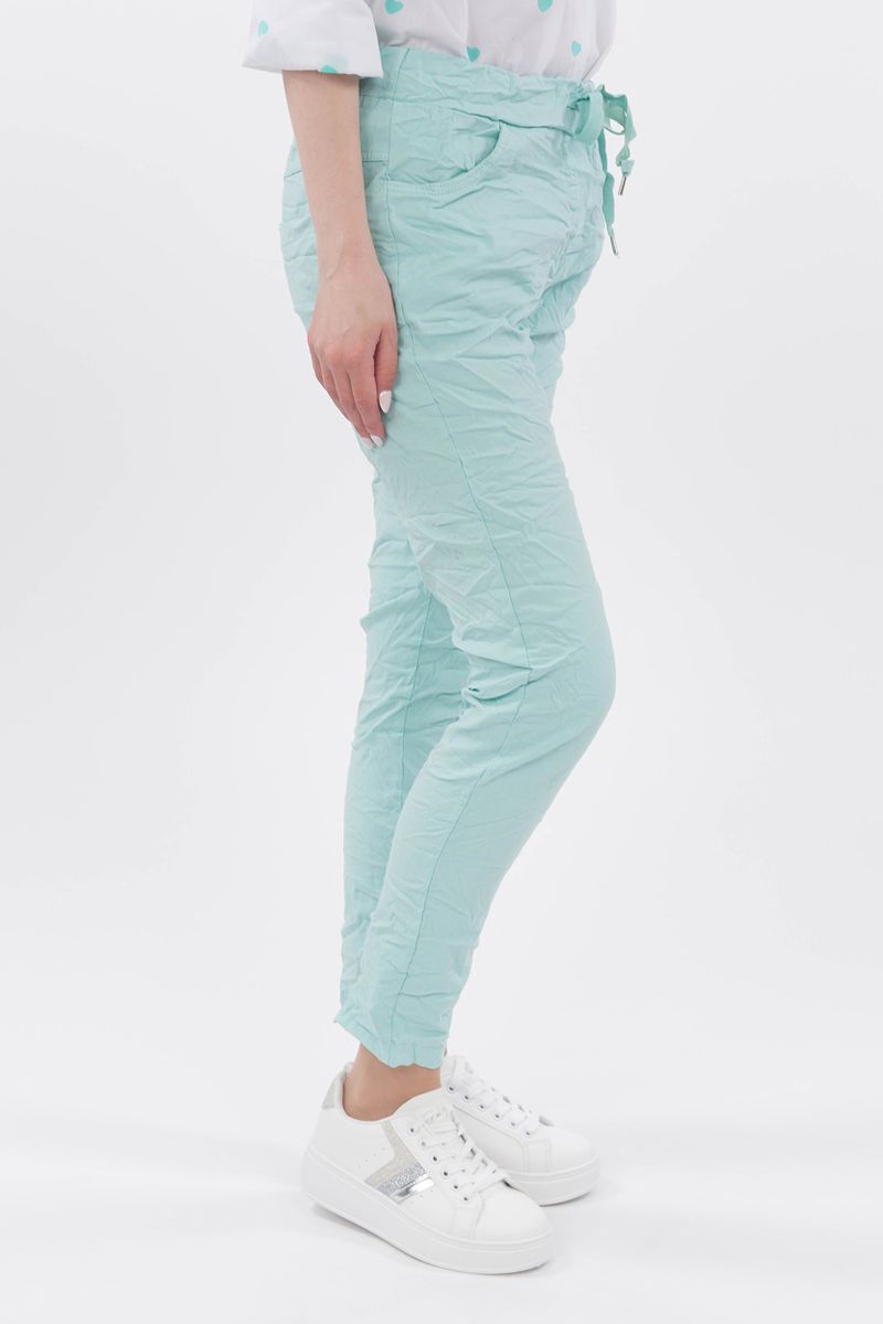 Freizeithose im Crinkle-Look