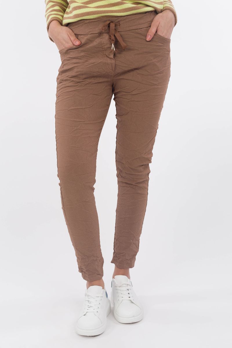 Freizeithose im Crinkle-Look