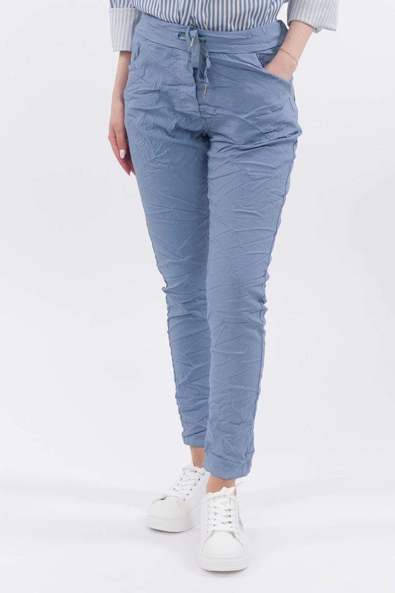 Freizeithose im Crinkle-Look