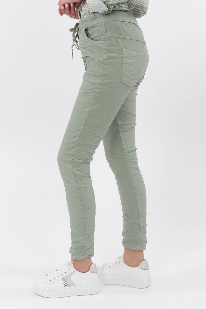 Freizeithose im Crinkle-Look
