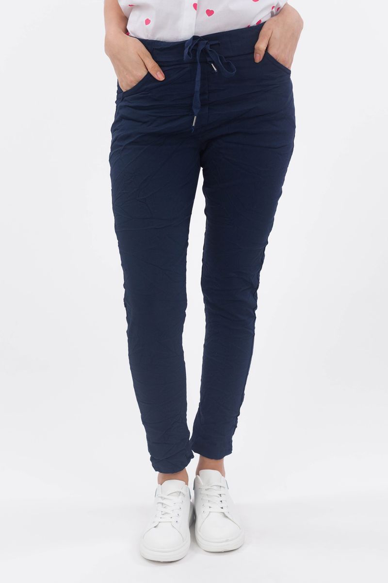 Freizeithose im Crinkle-Look