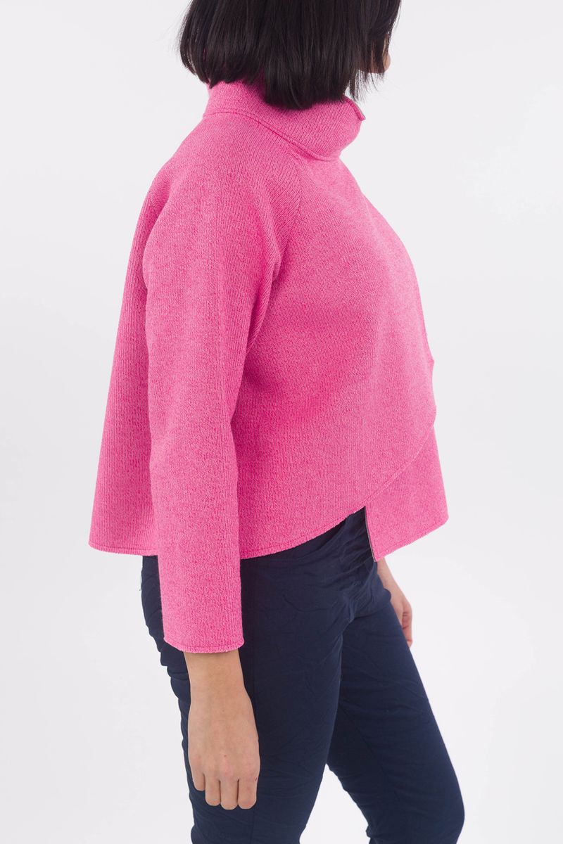 Zacht kort jasje met knop