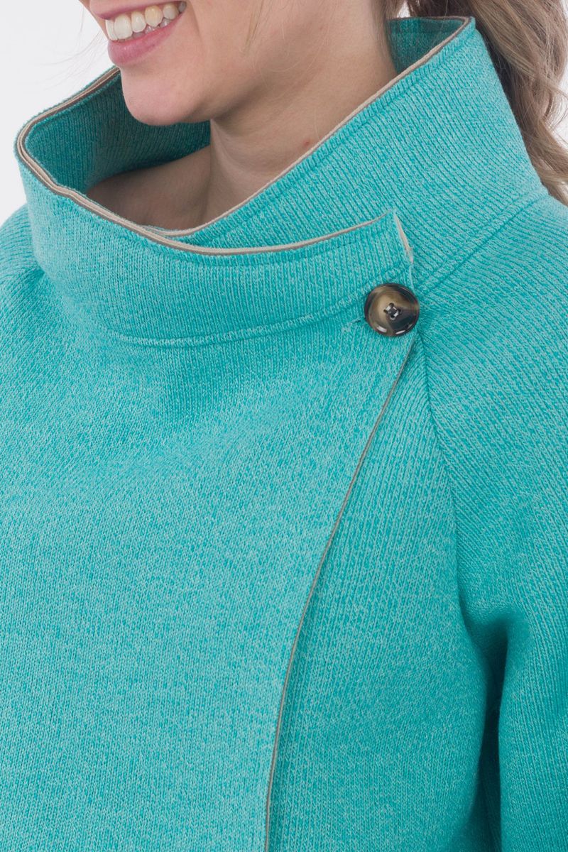 Zacht kort jasje met knop