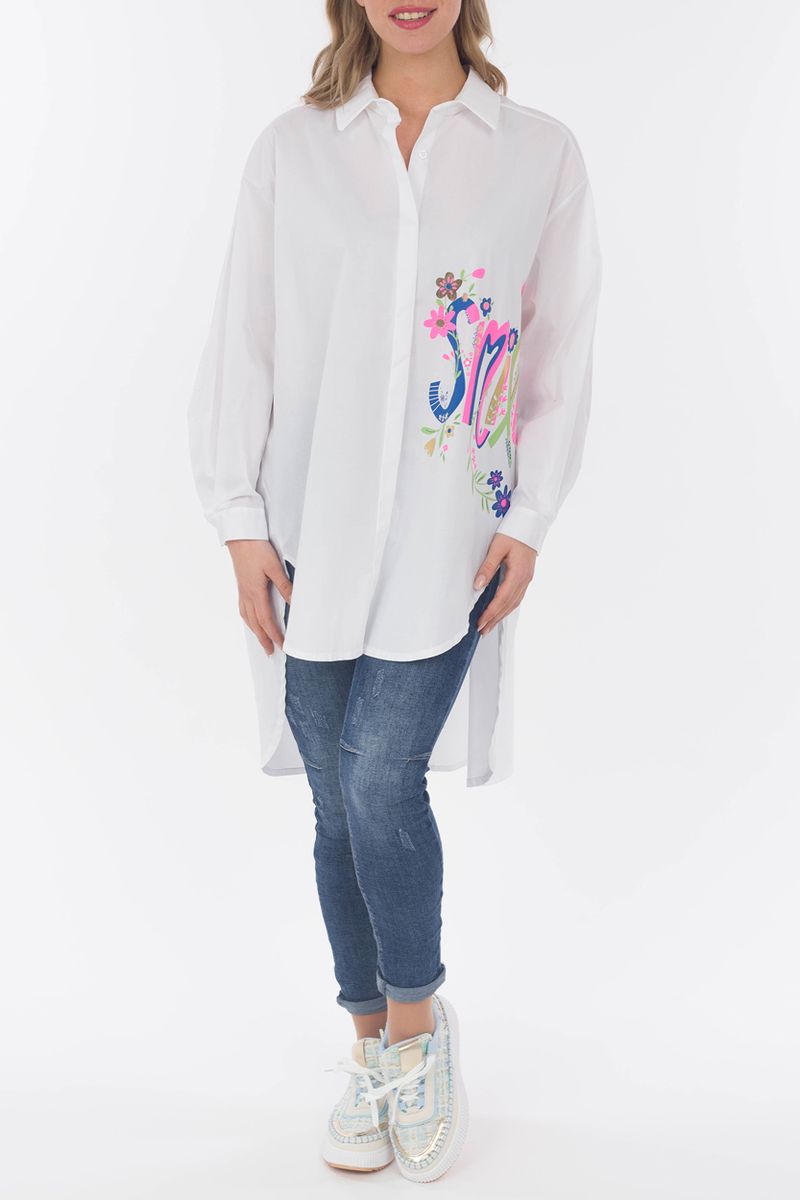 Oversized Bluse mit Print
