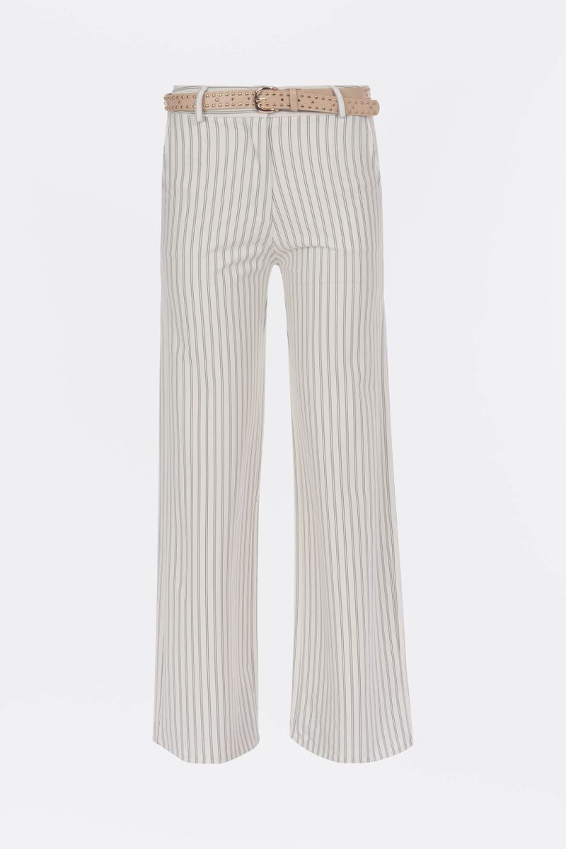 Nadelstreifen-Hose mit weitem Bein