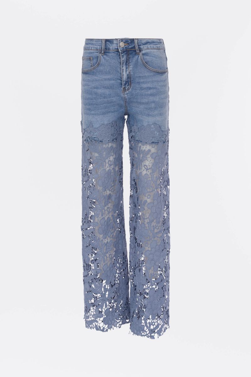 Jeans mit Spitzenbein