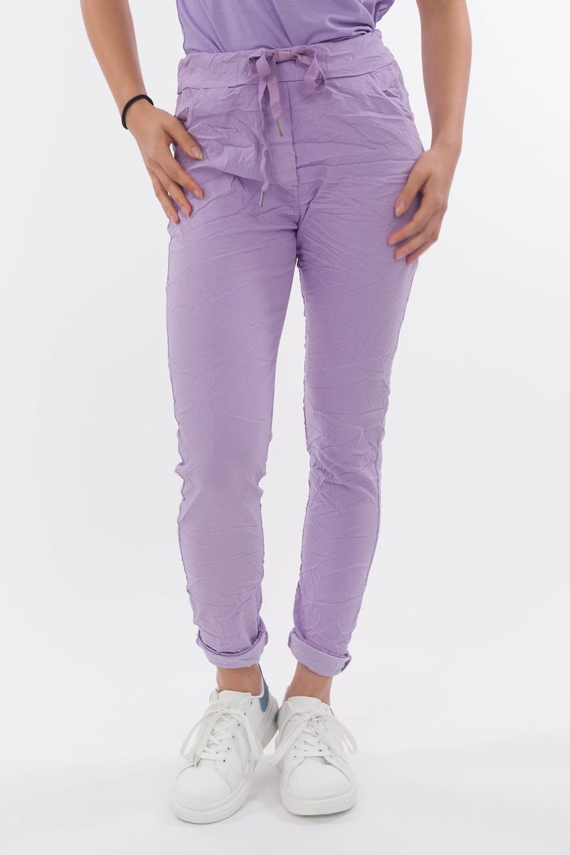 Freizeithose im Crinkle-Look