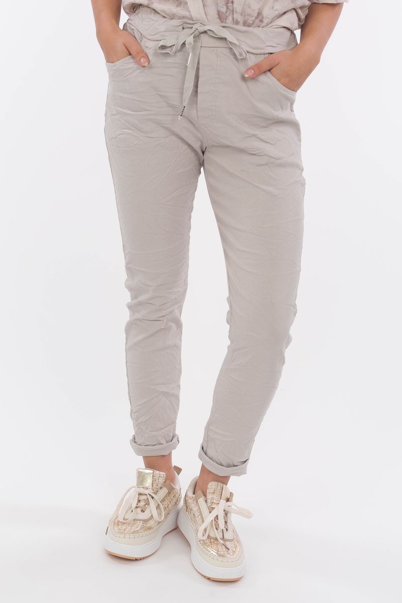Freizeithose im Crinkle-Look