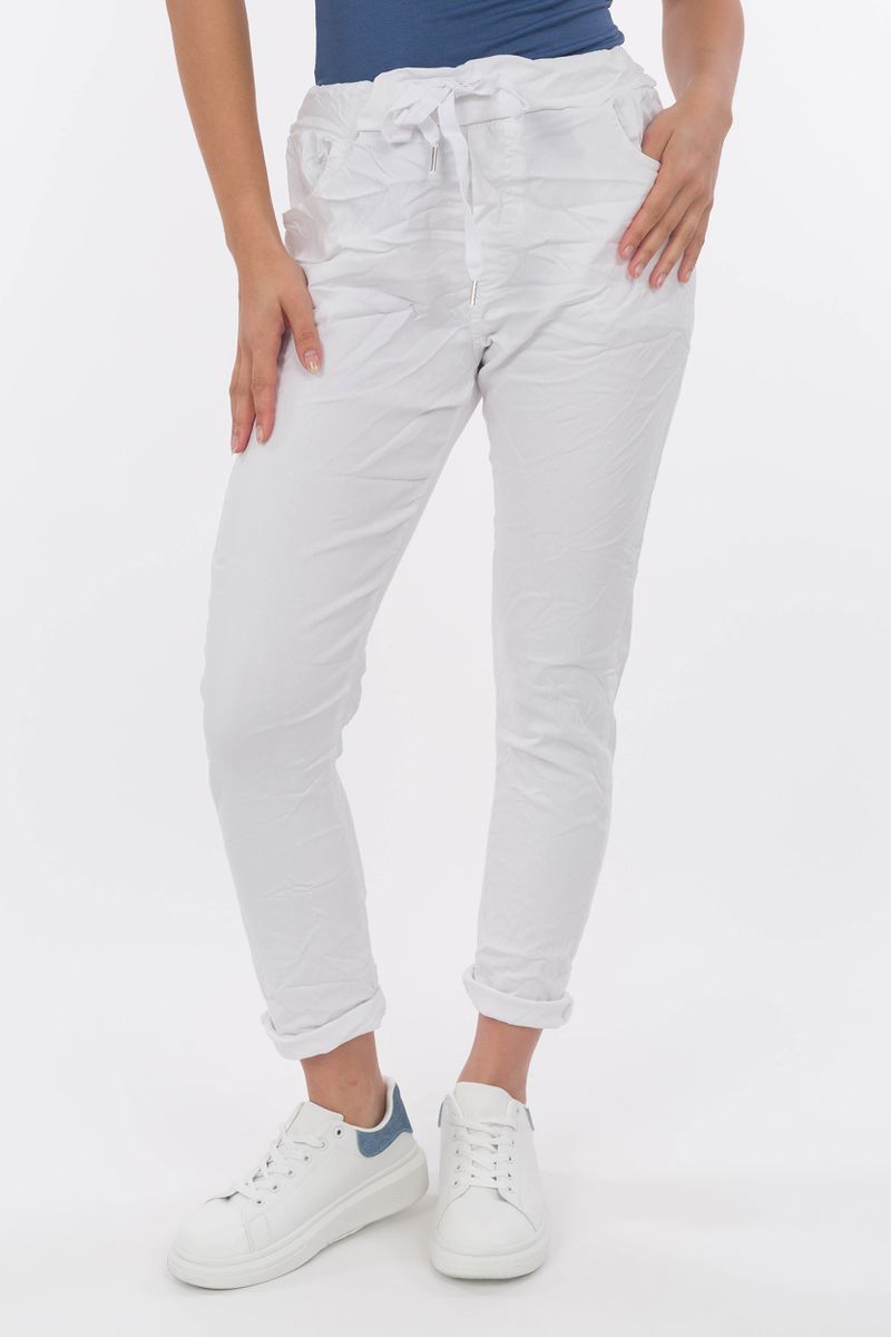 Freizeithose im Crinkle-Look