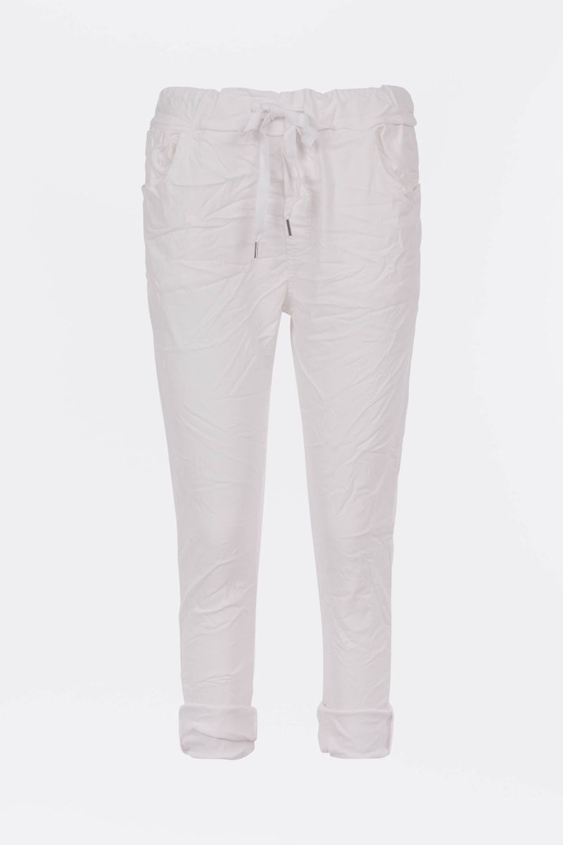 Freizeithose im Crinkle-Look