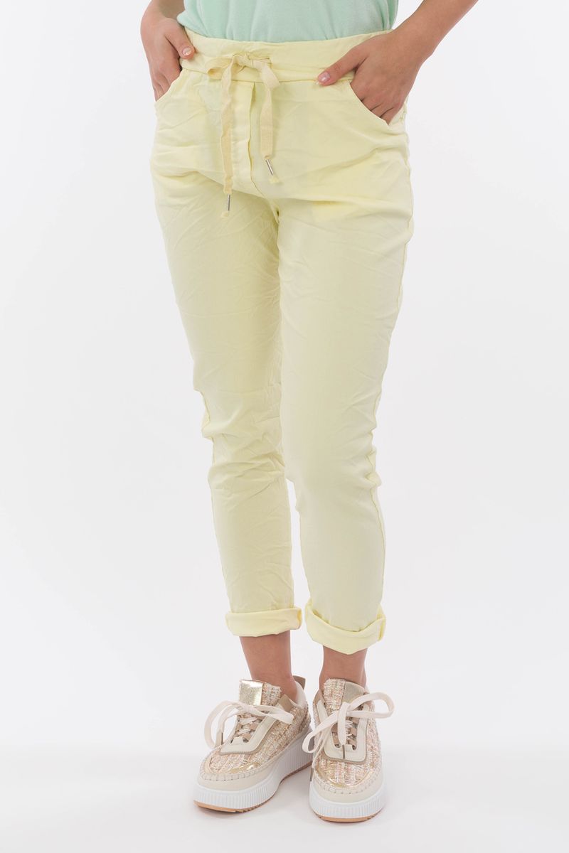 Freizeithose im Crinkle-Look
