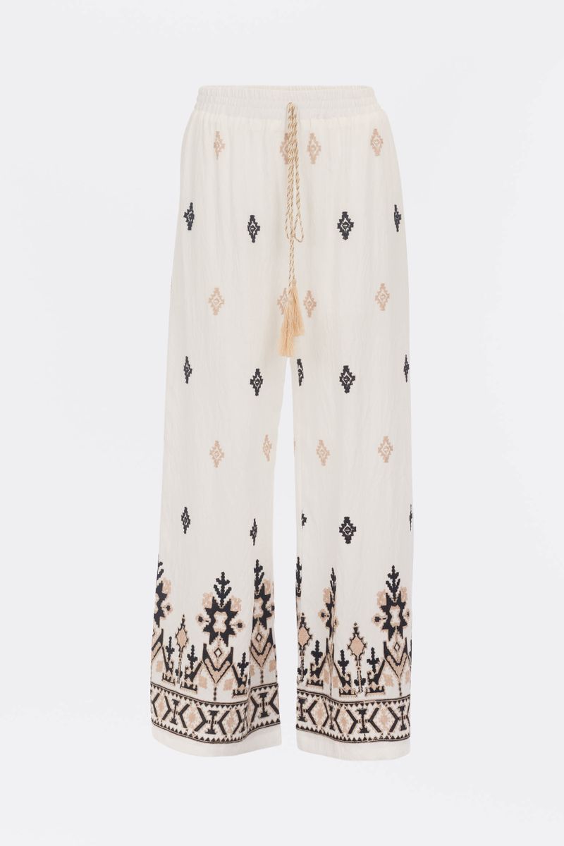 Weite Hose im Boho-Stil