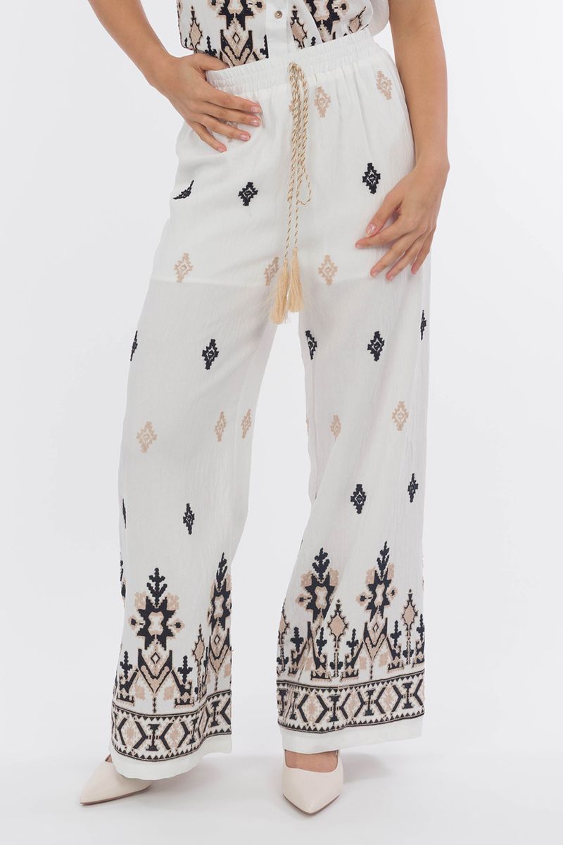 Weite Hose im Boho-Stil