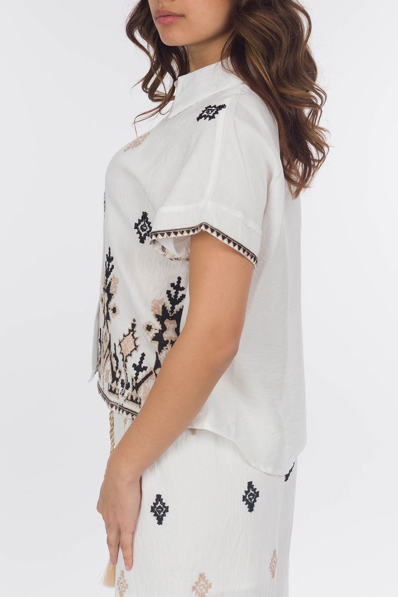 Camicia manica corta In stile boho