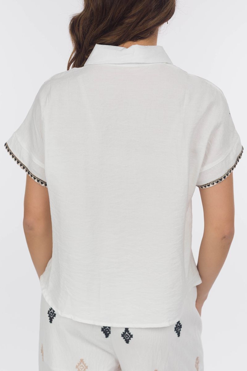 Camicia manica corta In stile boho