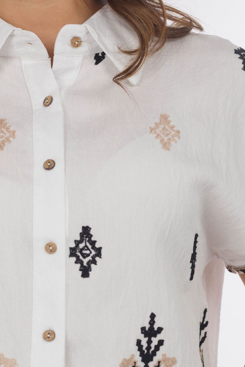 Camicia manica corta In stile boho