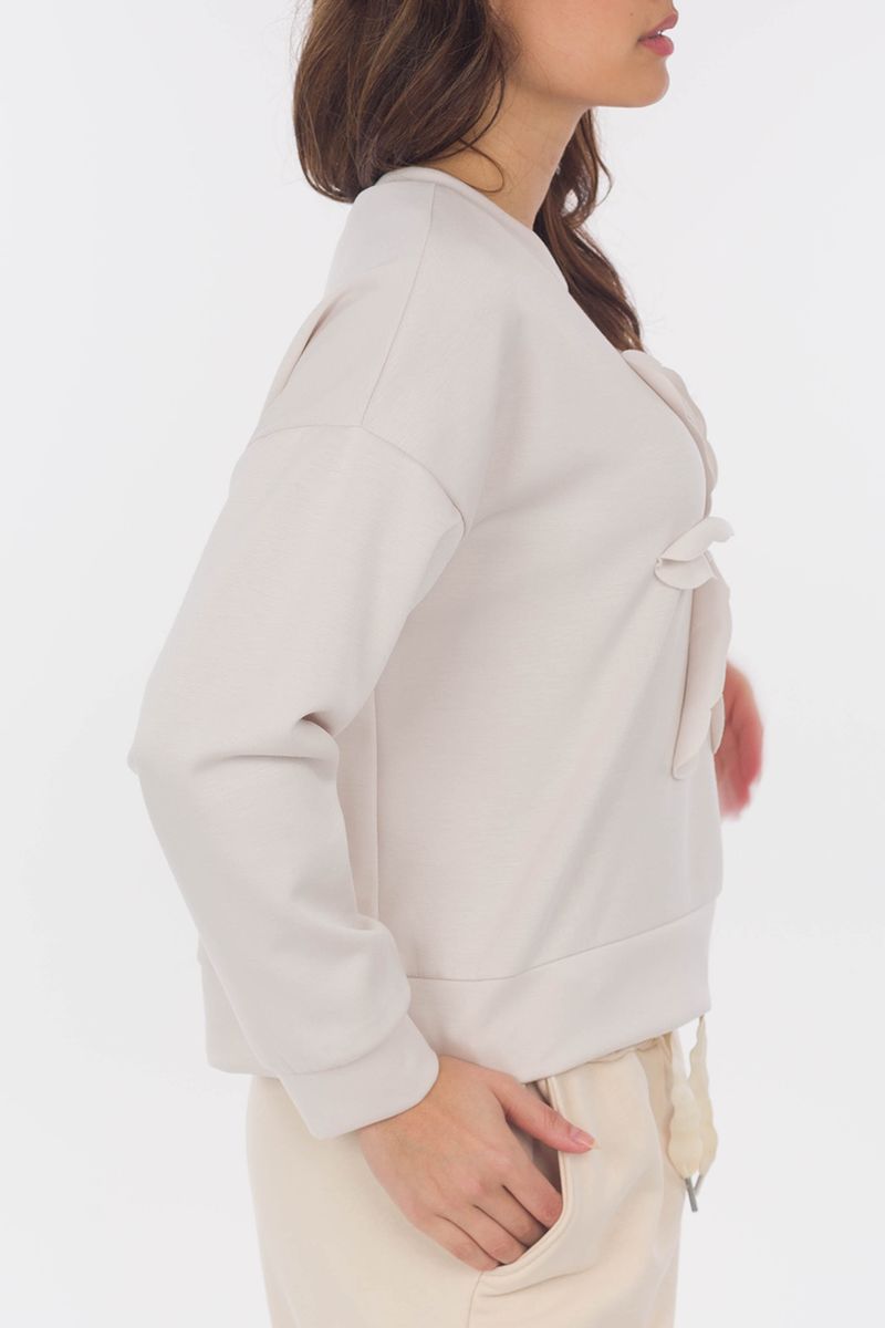 sweat-shirt avec Broderie de fleurs