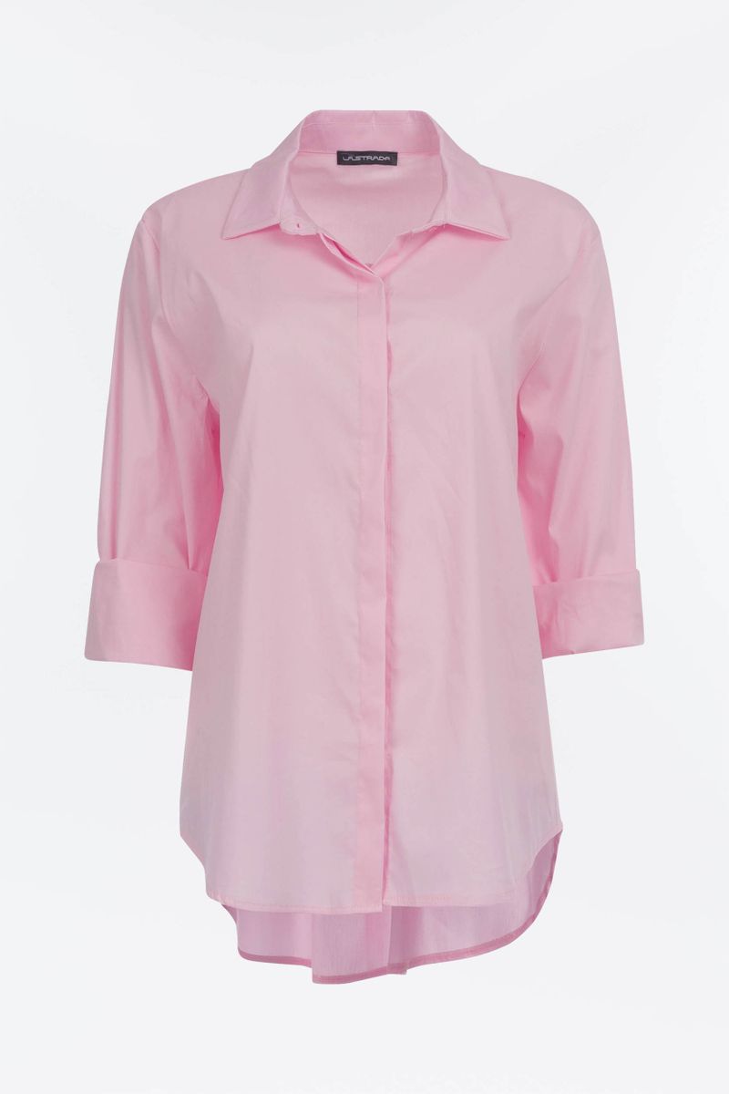 Bluse mit verdeckter Knopfleiste