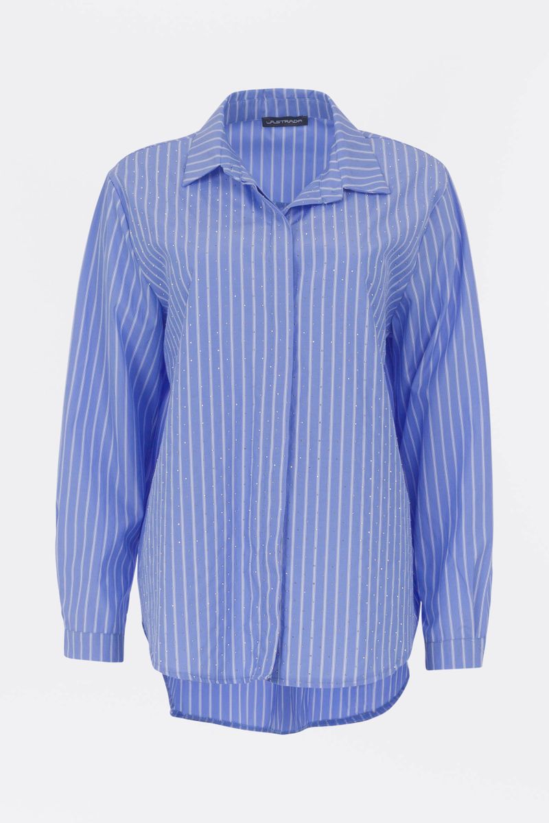 Streifenbluse mit Glitzer