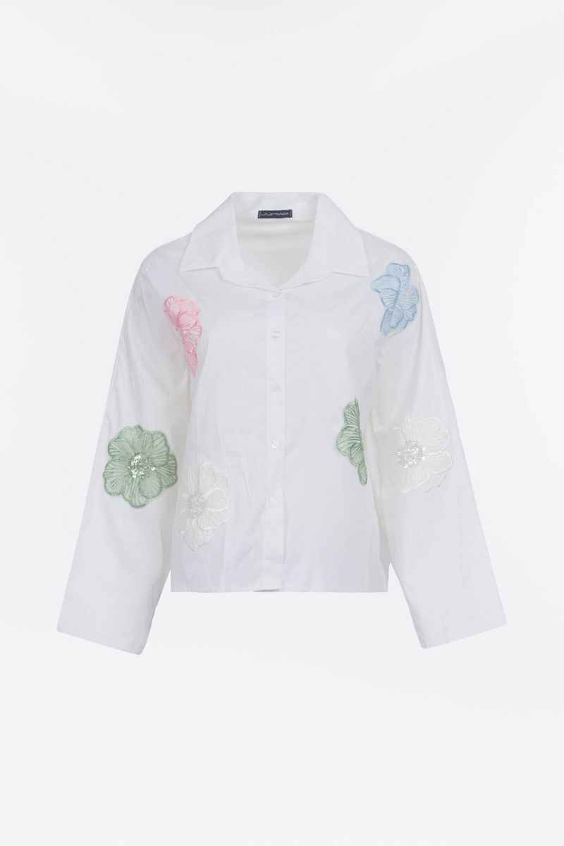Bluse mit Pastelligen Blüten