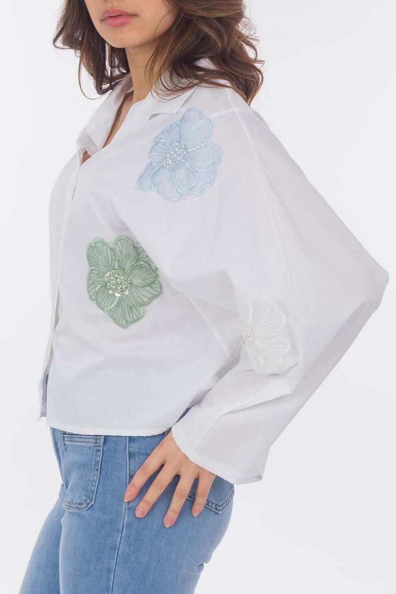 Bluse mit Pastelligen Blüten
