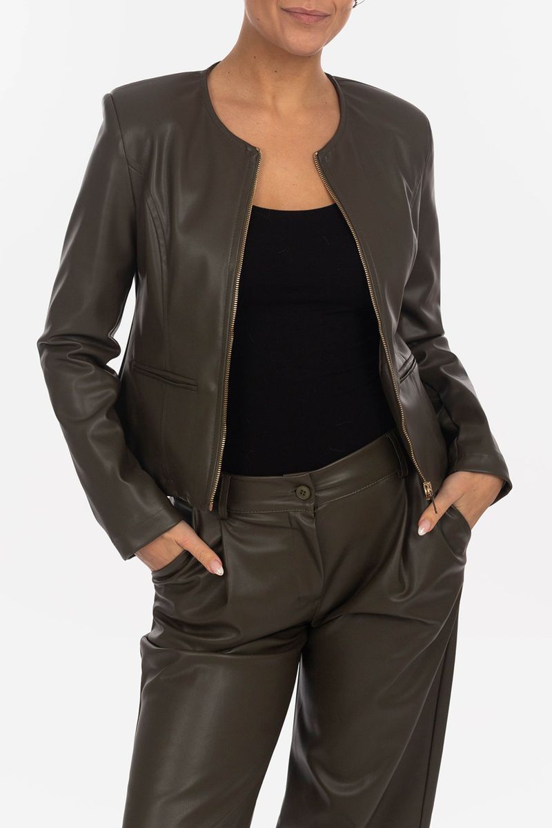 Veste en cuir courte